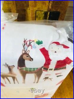 Pottery Barn Kids Queen Santa Sheet Set F/Q Morgan Duvet Shams Pillow Christmas