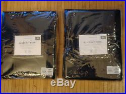 Pottery Barn Kids Quincy Blackout Navy Blue 84 Panel Pair New