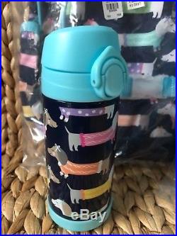 Pottery Barn Kids RAINBOW Dachshund Dog SMALL BACKPACK Water Bottle Lunch Box