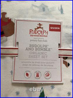 Pottery Barn Kids Rudolf Queen Sheet Set New