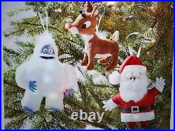 Pottery Barn Kids Rudolph Santa and Bumble Christmas Tree Ornament NWT PBK