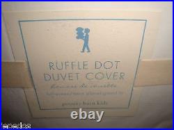 Pottery Barn Kids Ruffle Dot Full Queen Duvet Cover Shams Set Purple Polka