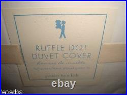 Pottery Barn Kids Ruffle Dot Full Queen Duvet Cover Shams Set Purple Polka