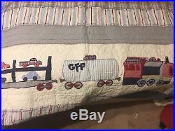 Pottery Barn Kids Ryder Train Qulit Full/Queen 86x86 Great used condition
