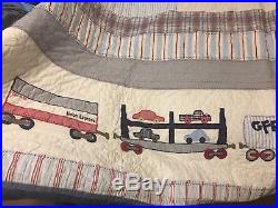 Pottery Barn Kids Ryder Train Qulit Full/Queen 86x86 Great used condition