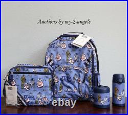 Pottery Barn Kids STAR WARS DROIDS Large Backpack Lunch Bag Water Bottle Thermos