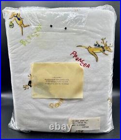 Pottery Barn Kids Santa's Reindeer Rudolph FULL Sheet Set with 2 Pillowcases