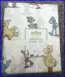 Pottery Barn Kids Sesame Street Organic Full Sheet Set NWT