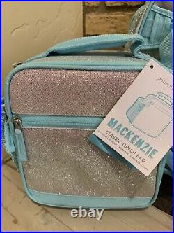 Pottery Barn Kids Sky Ombre Sparkle Small Backpack Lunch Box Set New