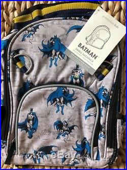Pottery Barn Kids Small Backpack Water Bottle Lunch Box Thermos Batman Set New