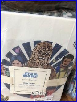 Pottery Barn Kids Solo Star Wars Full Queen Duvet Queen Sheet Set Sham Chewbacca