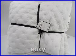 Pottery Barn Kids Square Stitch Quilt Twin White #317