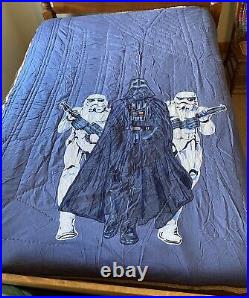 Pottery Barn Kids Star Wars Darth Vader Storm Troopers Twin Quilt And Sheet Set