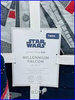 Pottery Barn Kids Star Wars Millennium Falcon Twin Quilt Set With Standard Sham