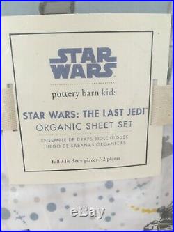 Pottery Barn Kids Star Wars The Last Jedi Full Organic Sheet Set
