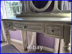 Pottery Barn Kids Teen Girls Bedroom Vanity Desk Mirror Chair with Cushion SET