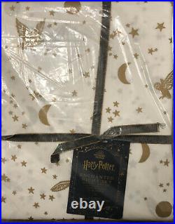 Pottery Barn Kids Teen Harry Potter Enchanted Night Sky Duvet F/q Gold New