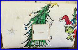 Pottery Barn Kids Teen The Grinch CHRISTMAS FULL QUEEN QUILT Bedding New