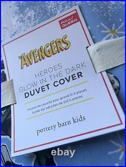 Pottery Barn Kids The Avengers Heroes Glow In The Dark Twin Sheet Set New With Tag