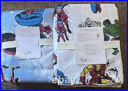 Pottery Barn Kids The Avengers Heroes Glow In The Dark Twin Sheet Set New With Tag