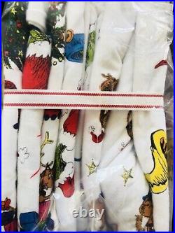 Pottery Barn Kids The Grinch & Max Cotton Full Sheet Set Flannel Christmas