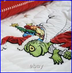 Pottery Barn Kids The Grinch Twin/Twin XL Quilt For Christmas Holiday! NWT