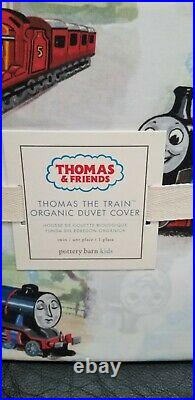 Pottery Barn Kids Thomas & Friends The Train Twin Organic Cotton Duvet Cover NEW