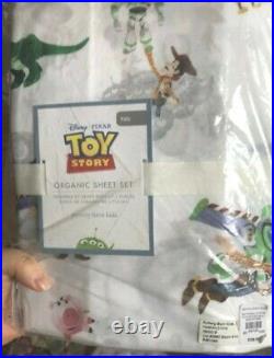 Pottery Barn Kids Toy Story Sheet Set Queen Disney Pixar Woody Buz Lightyear 4pc