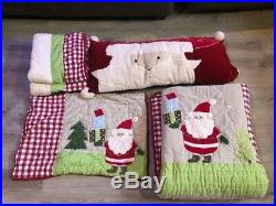 Pottery Barn Kids Twin Christmas Quilt Set With Shams