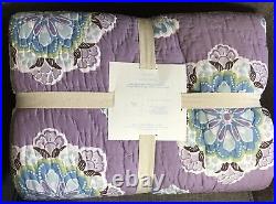 Pottery Barn Kids Twin Quilt Brooklyn NWT Lavender Floral Medallion