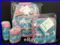 Pottery Barn Kids Unicorn Small Backpack Lunch Box Water Bottle Hot/Cold