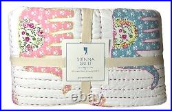 Pottery Barn Kids Vienna Quilt, Elephants, Full/Queen, Hand Quilted 86x86 NEW