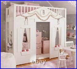 Pottery Barn Kids White Loft Bunk Twin Bed Cottage Girl Toddler Playhouse