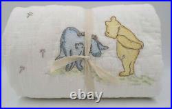 Pottery Barn Kids Winnie the Pooh Toddler Quilt Soft 36x 50 White Multi #3112