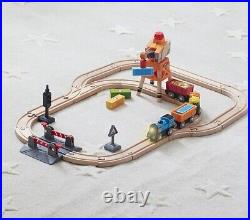 Pottery Barn Kids Wooden Electric Train Set Toy NEW