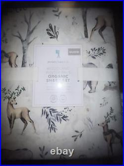 Pottery Barn Kids Woodland Winter Pals Queen Sheet Set With2 Extra Std Shams