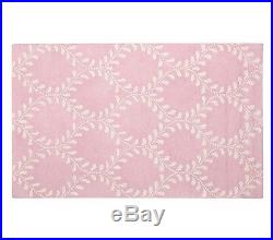 Pottery Barn Kids Wool EVELYN VINE Rug 5x8 Pink & White Nursery $399 @ PB