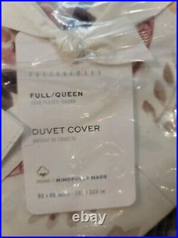 Pottery Barn Lila Reversible Organic Percale Duvet Cover, Full/Queen, Warm Multi