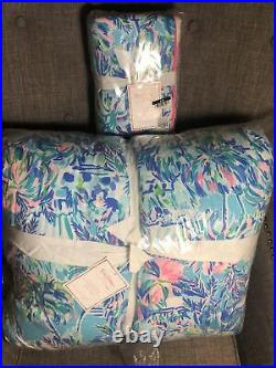 Pottery Barn Lilly Pulitzer Pineapple Party Twin XL Twin Comforter & Euro Sham