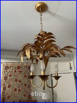 Pottery Barn Lilly Pulitzer Polished Palm Tree Chandelier