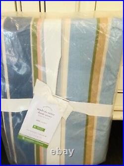 Pottery Barn Lisi Stripe Twin Size Duvet Cover And Sham Bedding Set