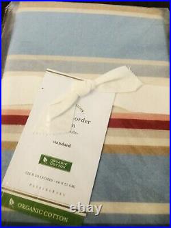 Pottery Barn Lisi Stripe Twin Size Duvet Cover And Sham Bedding Set