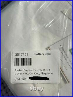 Pottery Barn Parker Organic Percale Duvet Cover, King/Cal King, Flagstone