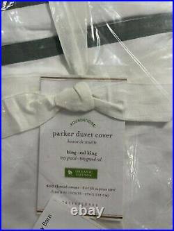 Pottery Barn Parker Organic Percale Duvet Cover, King/Cal King, Flagstone