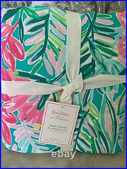 Pottery Barn Pulitzer in Jungle Lilly Percale TWIN duvet cover tassle teen kids