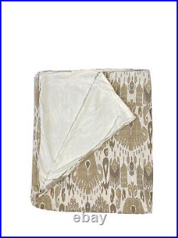 Pottery Barn Rare Discontinued Vivian Twin Duvet Cover Beding Cotton Linen Tan