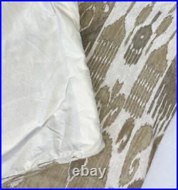 Pottery Barn Rare Discontinued Vivian Twin Duvet Cover Beding Cotton Linen Tan