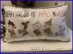 Pottery Barn SET Pillow+case Snoopy pumpkin halloween Charlie Brown holiday gift