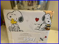 Pottery Barn SET Valentine Snoopy Pillowcase+ HEART TWIN SHEET SET PINK princess