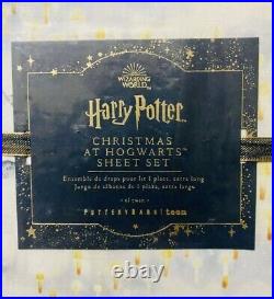 Pottery Barn Sheets Harry Potter Christmas At Hogwarts Percale TWIN XL Sheet Set